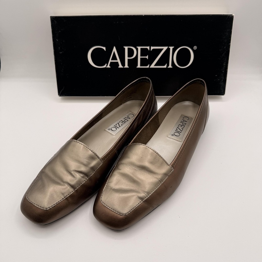 Capezio‎ Shoes Womens Size 7.5 Bronze Jenny Slip On Loafer Flats Comfort